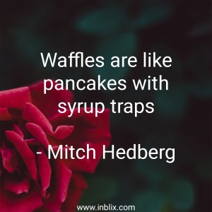 Waffles are like pancakes with syrup traps.